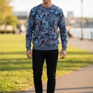 Robert‎ Graham linen blend sweater men’s size L